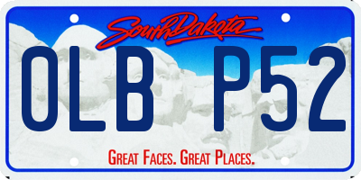 SD license plate 0LBP52