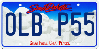 SD license plate 0LBP55