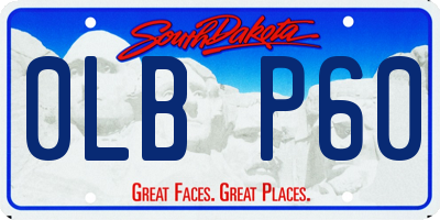 SD license plate 0LBP60
