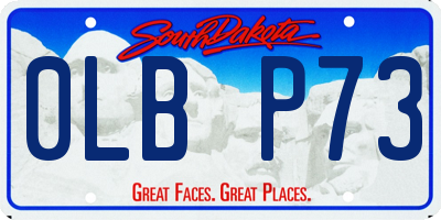 SD license plate 0LBP73