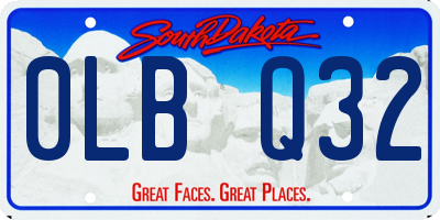 SD license plate 0LBQ32