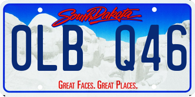SD license plate 0LBQ46