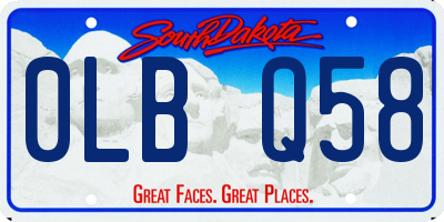 SD license plate 0LBQ58