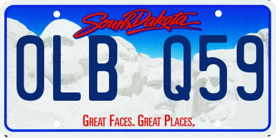 SD license plate 0LBQ59