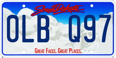 SD license plate 0LBQ97