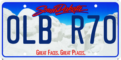 SD license plate 0LBR70