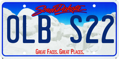 SD license plate 0LBS22
