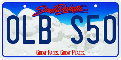 SD license plate 0LBS50