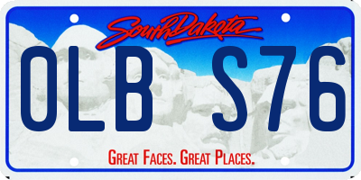 SD license plate 0LBS76