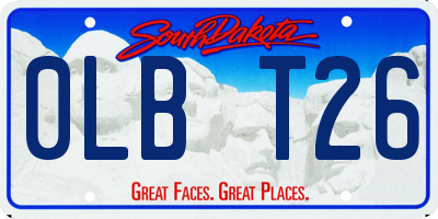 SD license plate 0LBT26