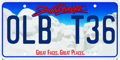 SD license plate 0LBT36