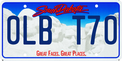 SD license plate 0LBT70