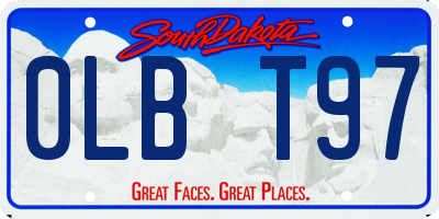 SD license plate 0LBT97