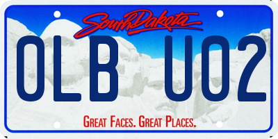SD license plate 0LBU02