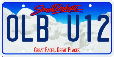 SD license plate 0LBU12