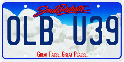 SD license plate 0LBU39