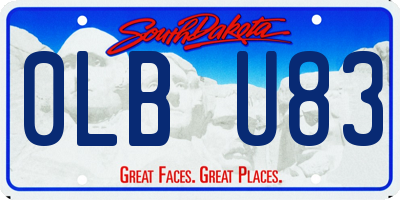 SD license plate 0LBU83