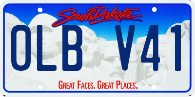 SD license plate 0LBV41