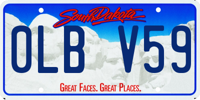 SD license plate 0LBV59