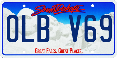 SD license plate 0LBV69
