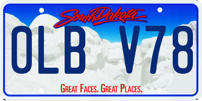 SD license plate 0LBV78