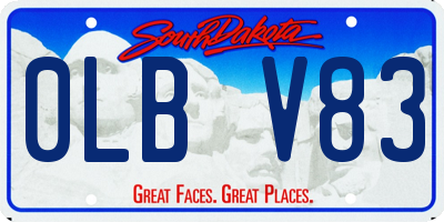 SD license plate 0LBV83