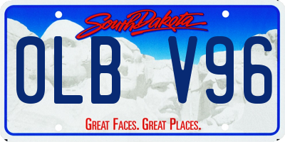 SD license plate 0LBV96