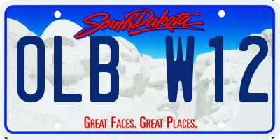 SD license plate 0LBW12