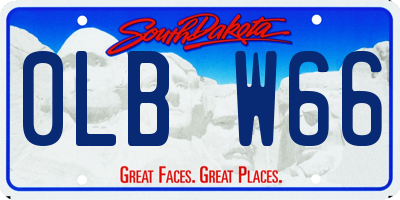 SD license plate 0LBW66