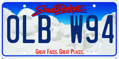 SD license plate 0LBW94