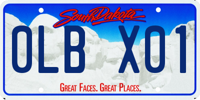 SD license plate 0LBX01