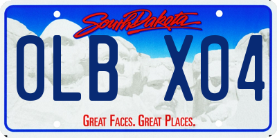SD license plate 0LBX04