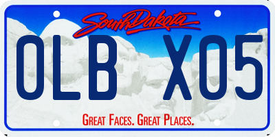 SD license plate 0LBX05