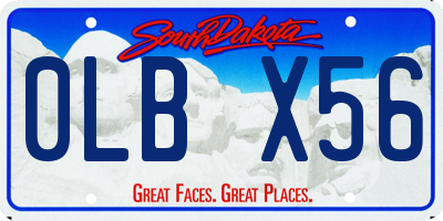 SD license plate 0LBX56