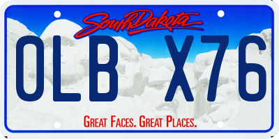 SD license plate 0LBX76
