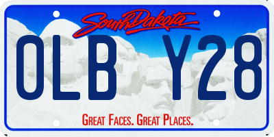 SD license plate 0LBY28