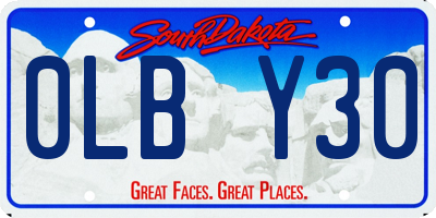 SD license plate 0LBY30