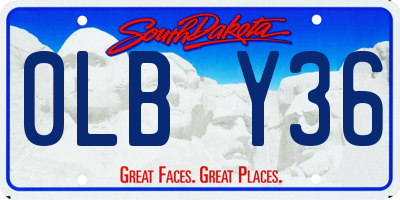 SD license plate 0LBY36