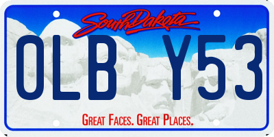 SD license plate 0LBY53