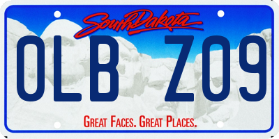 SD license plate 0LBZ09