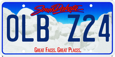 SD license plate 0LBZ24
