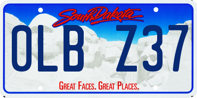 SD license plate 0LBZ37