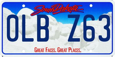 SD license plate 0LBZ63