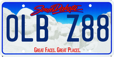 SD license plate 0LBZ88