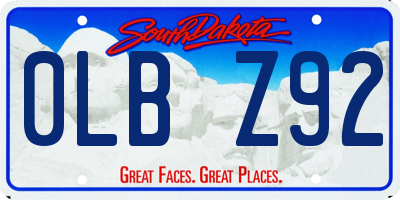 SD license plate 0LBZ92