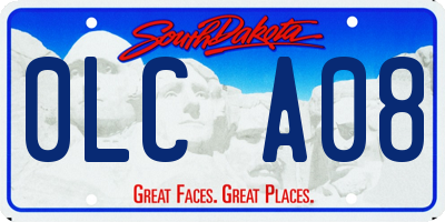 SD license plate 0LCA08