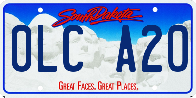 SD license plate 0LCA20