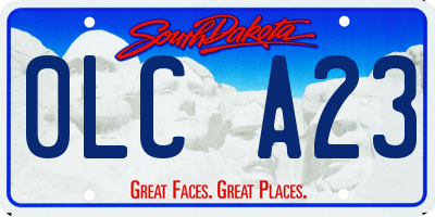 SD license plate 0LCA23