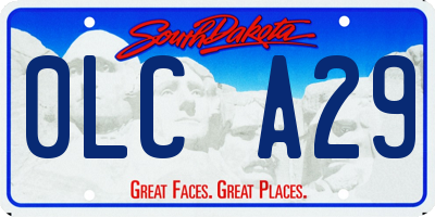 SD license plate 0LCA29
