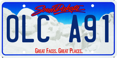 SD license plate 0LCA91